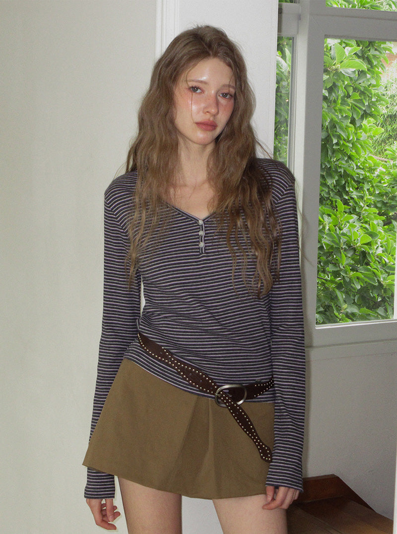Valon slit mini skirt