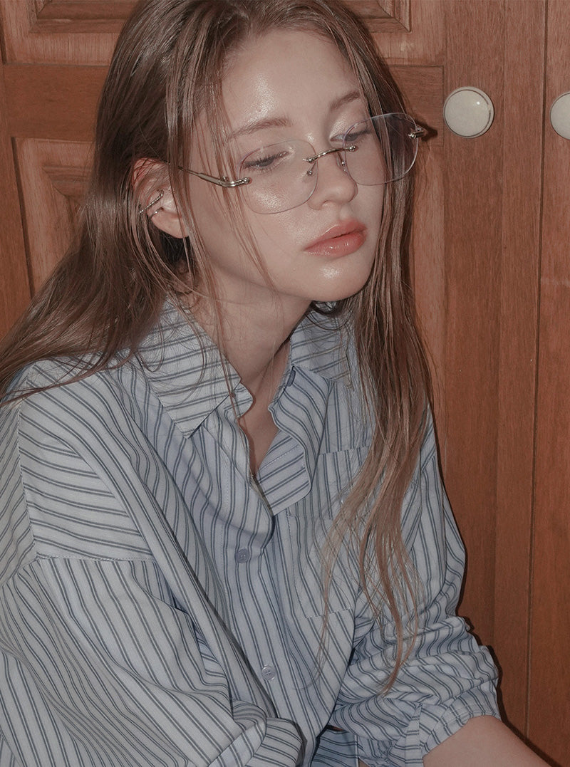 Kabe stripe loose-fit long sleeve shirt