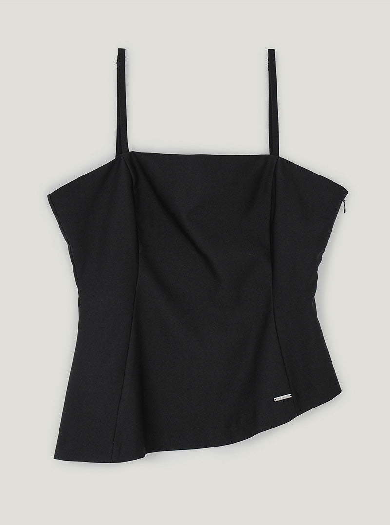 Elto asymmetric sleeveless bustier
