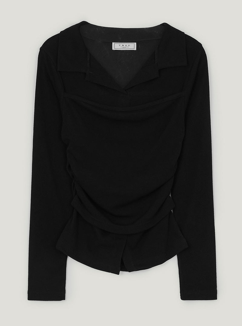 Boin layered ribbed long sleeve T-shirt