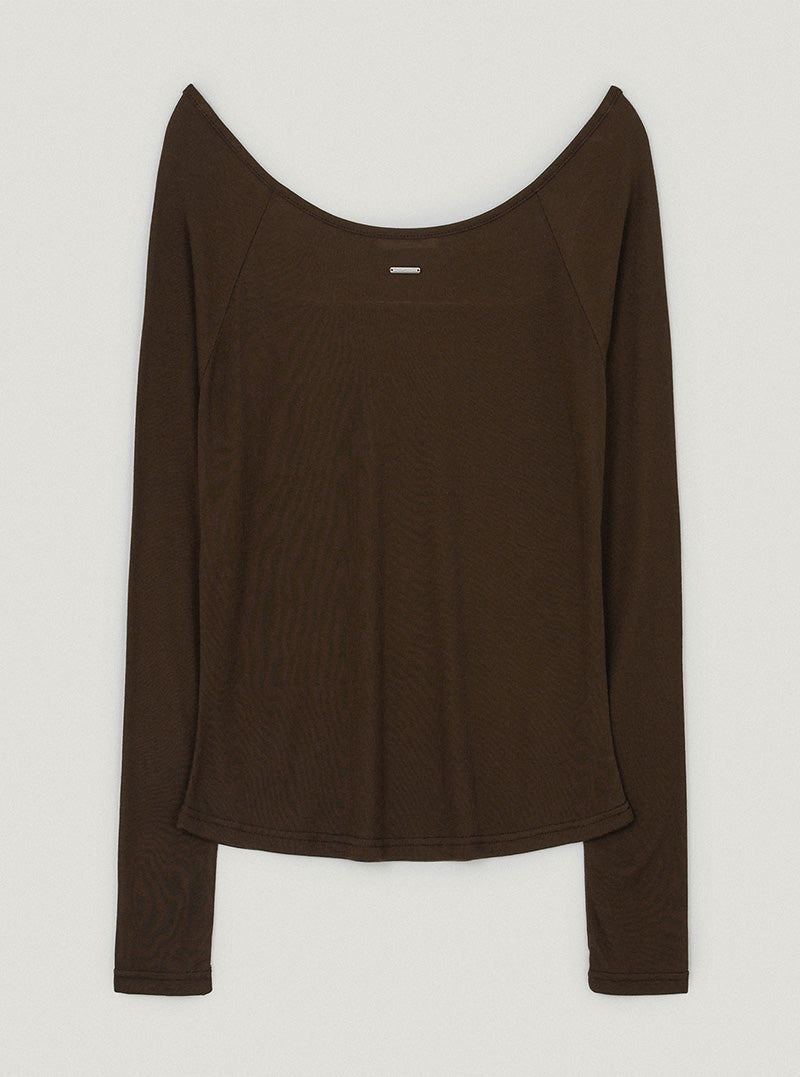 Fuin Tencel raglan long sleeve T-shirt