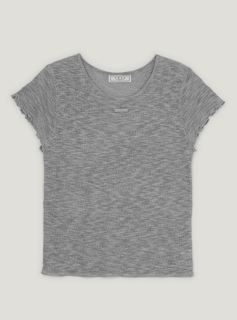 And wrinkle short sleeve knit