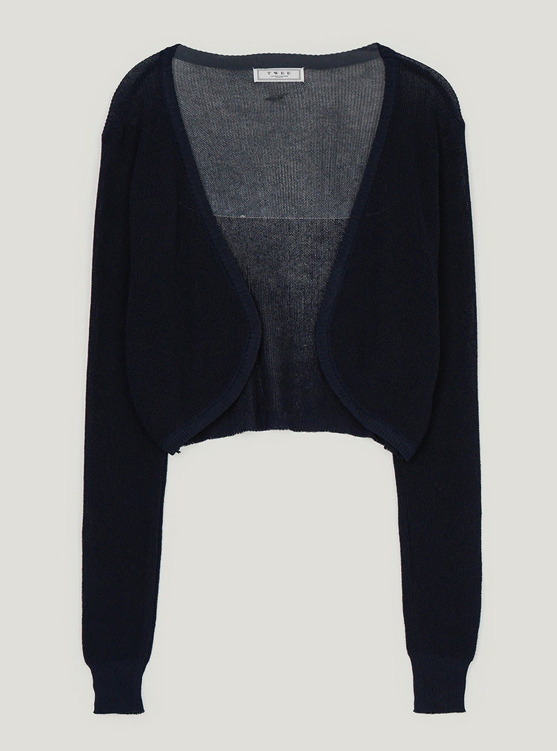 Lune crop knit bolero cardigan