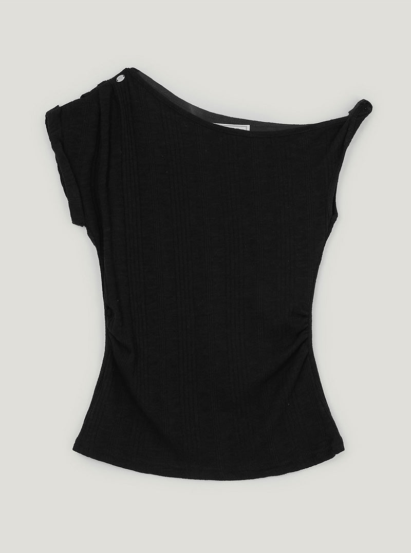 Rian twisted unbalanced short sleeve t-shirt