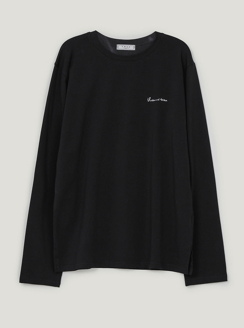 Poeto lettering oversized long sleeve T-shirt