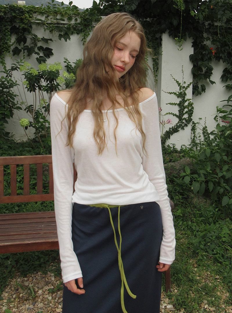Fuin Tencel raglan long sleeve T-shirt