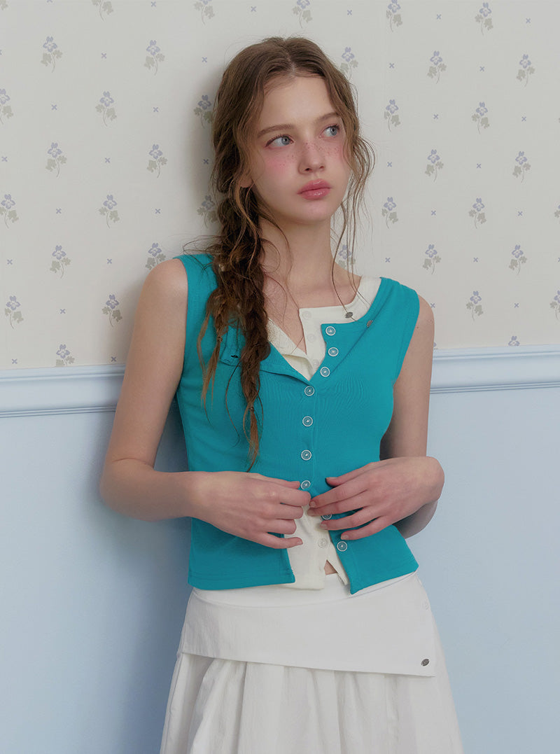 Noti button sleeveless
