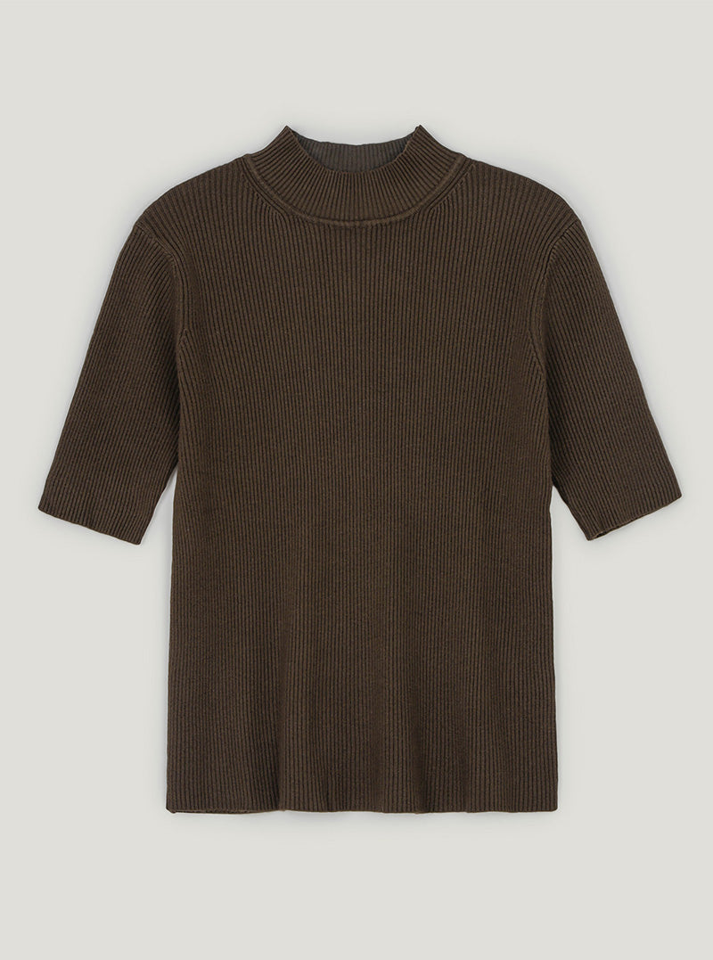 Mael half-neck ribbed knit