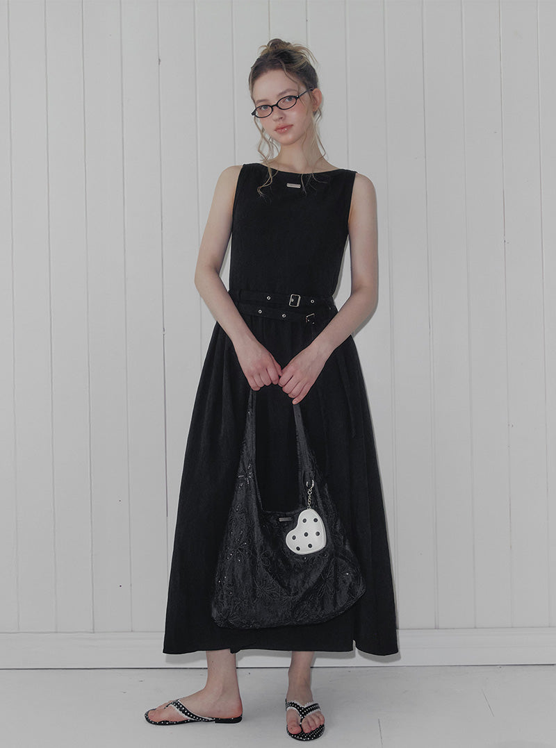 Koto beads flower shoulder bag