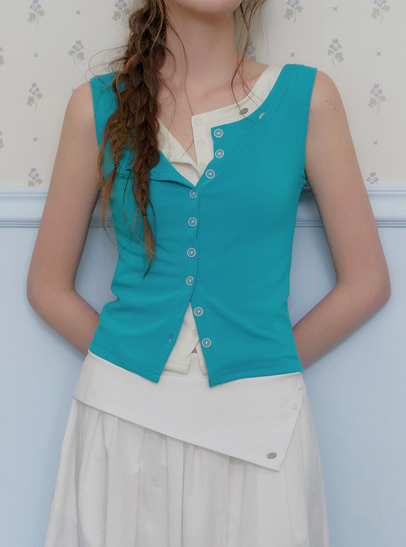 Noti button sleeveless