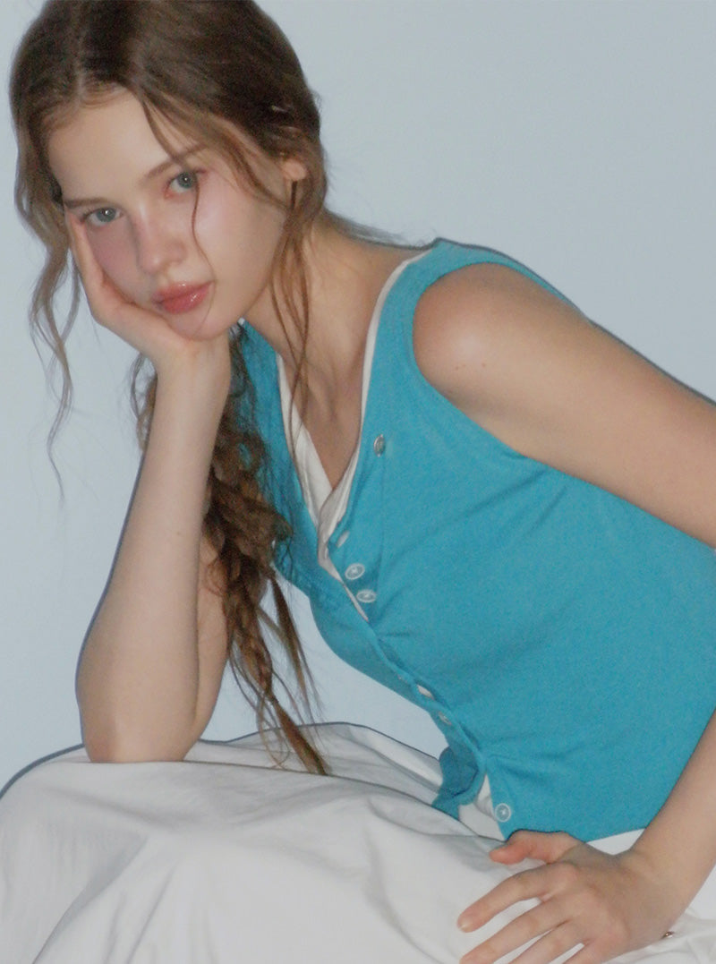 Noti button sleeveless