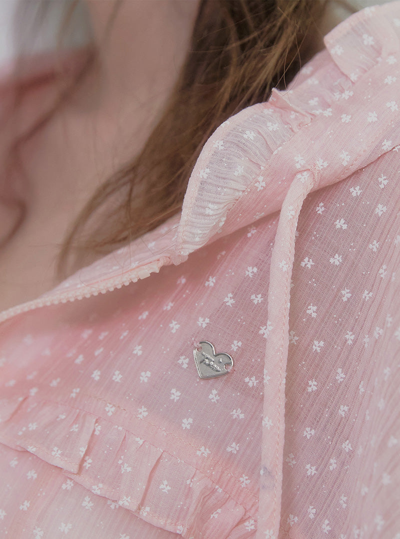 Tieon frill lace hood wind jumper