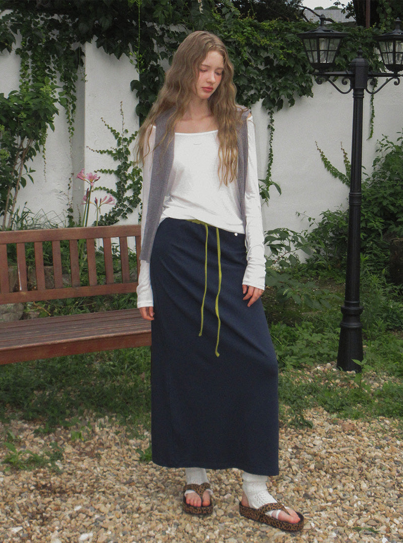 Fuin Tencel raglan long sleeve T-shirt