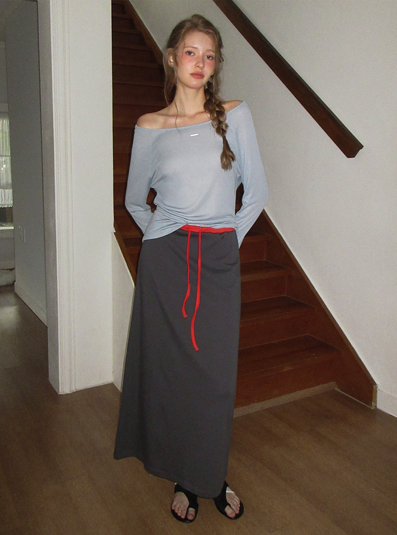 Fuin Tencel raglan long sleeve T-shirt