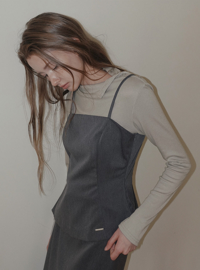 Elto asymmetric sleeveless bustier
