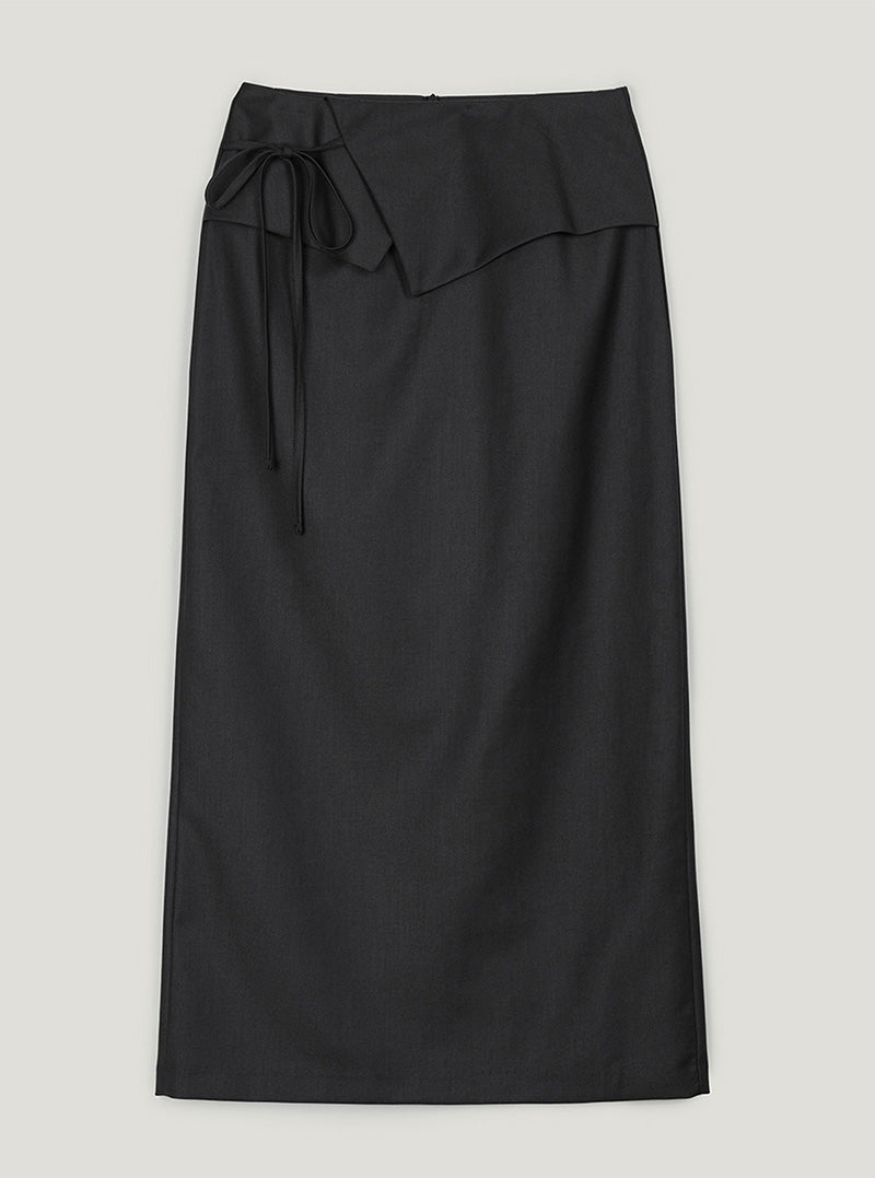 Renk layered strap maxi long skirt