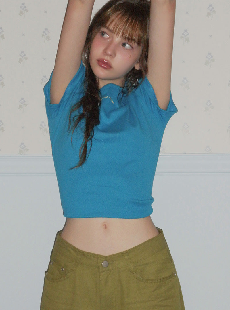 Hezen color straight long pants