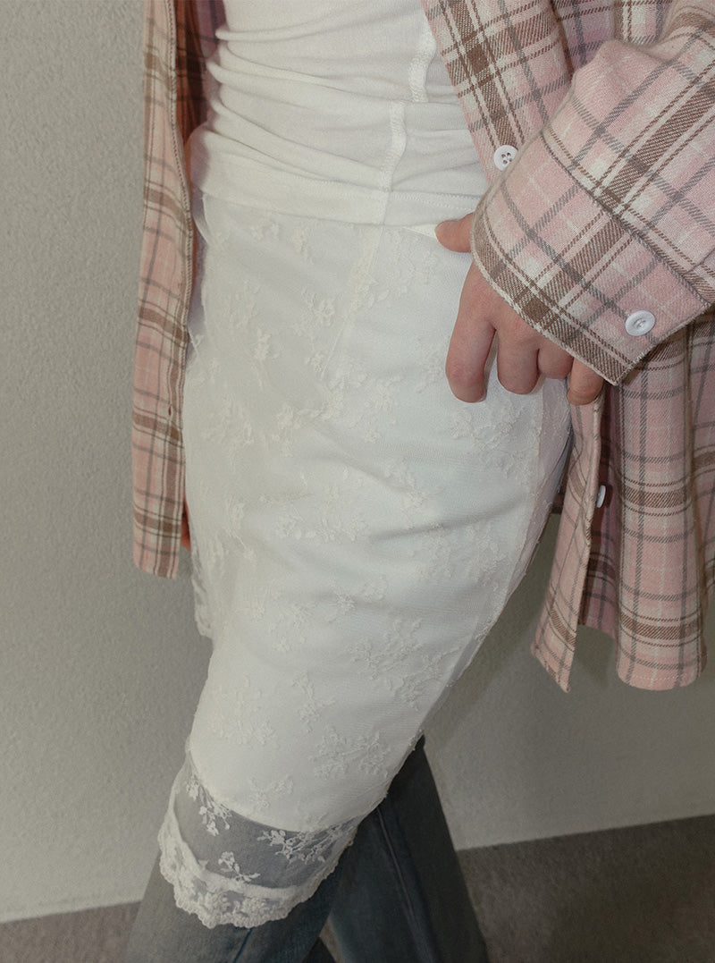 Ria lace midi skirt