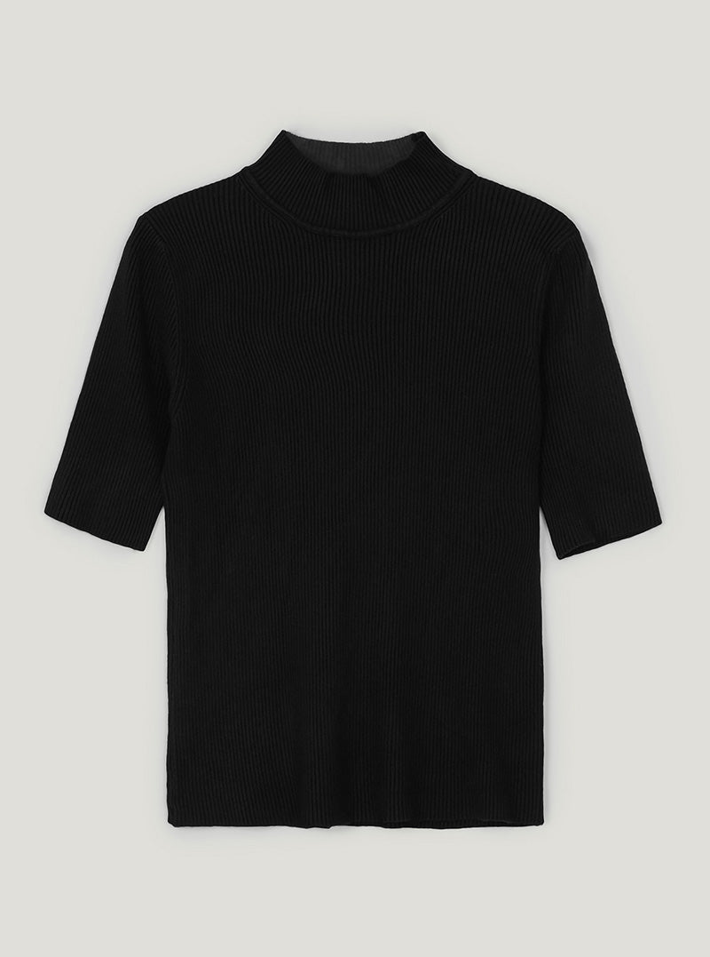 Mael half-neck ribbed knit