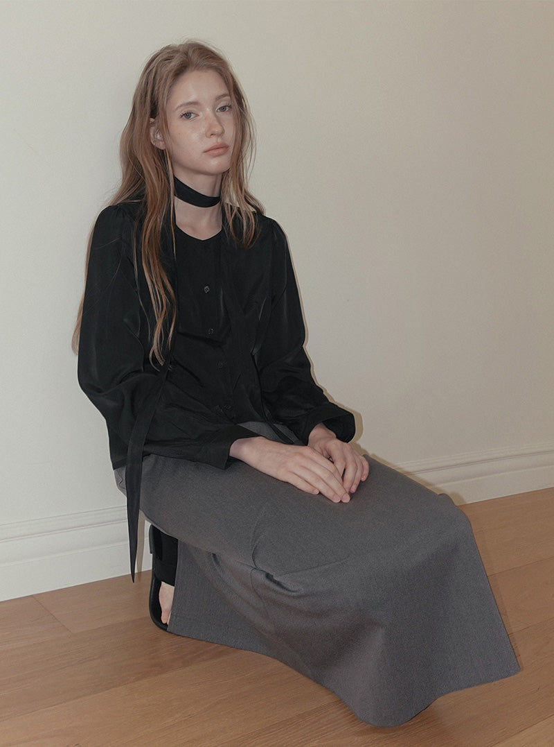 Eltin basic long skirt (belt set)
