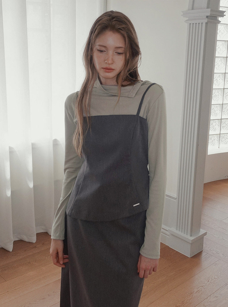 Elto asymmetric sleeveless bustier