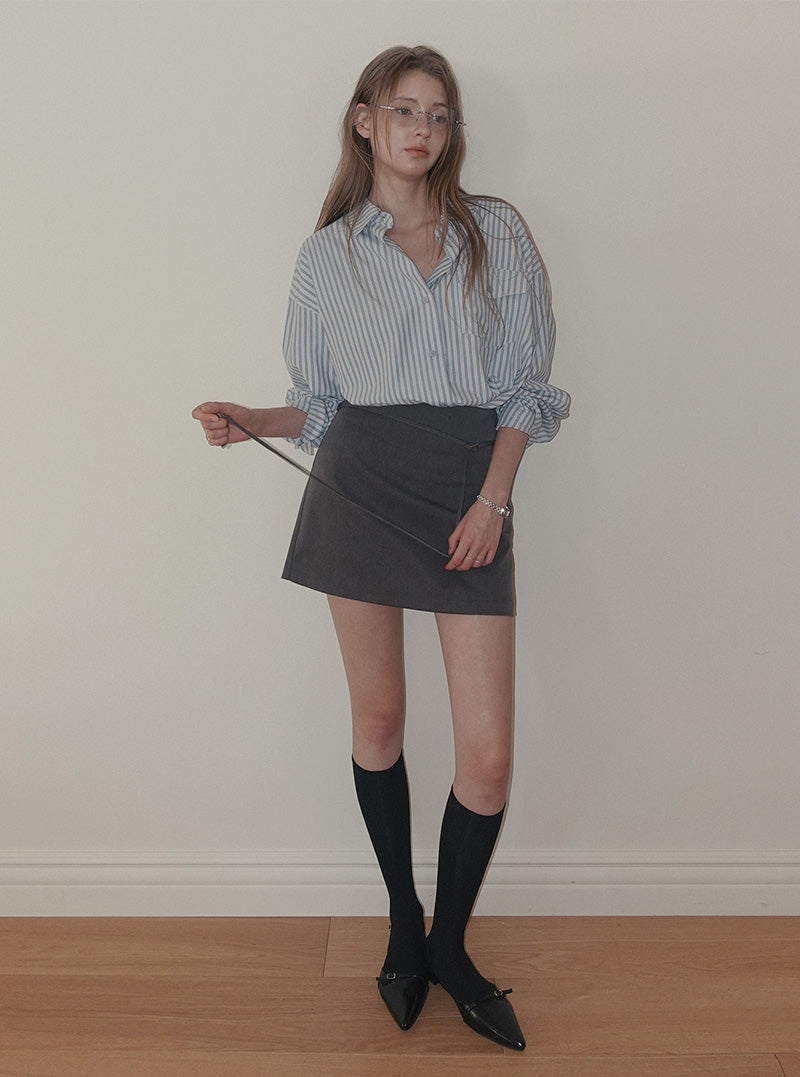 Elt basic belt mini skirt