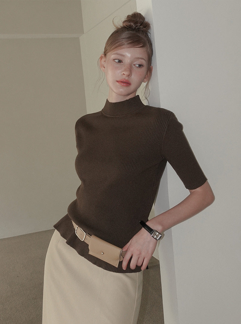 Mael half-neck ribbed knit