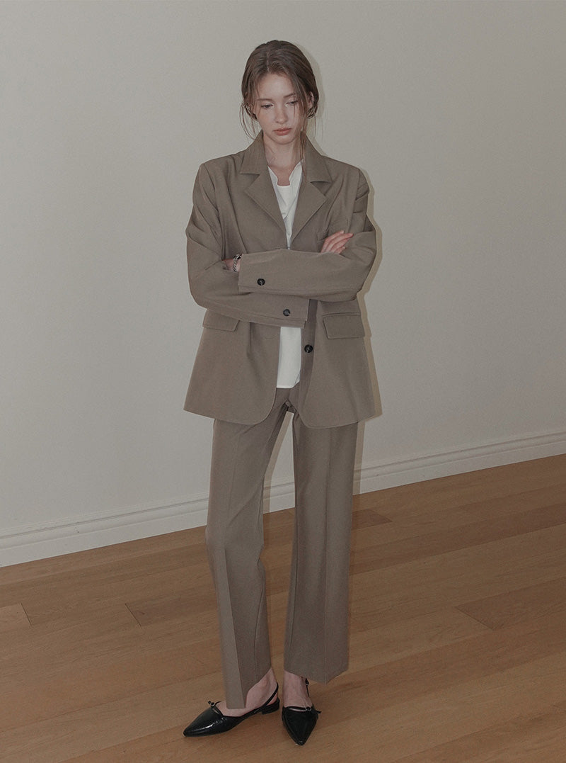 Hender hidden banding bootscut long slacks pants