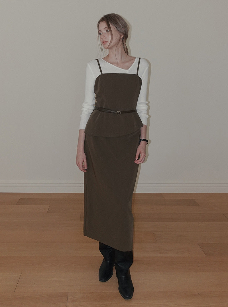 Elto asymmetric sleeveless bustier