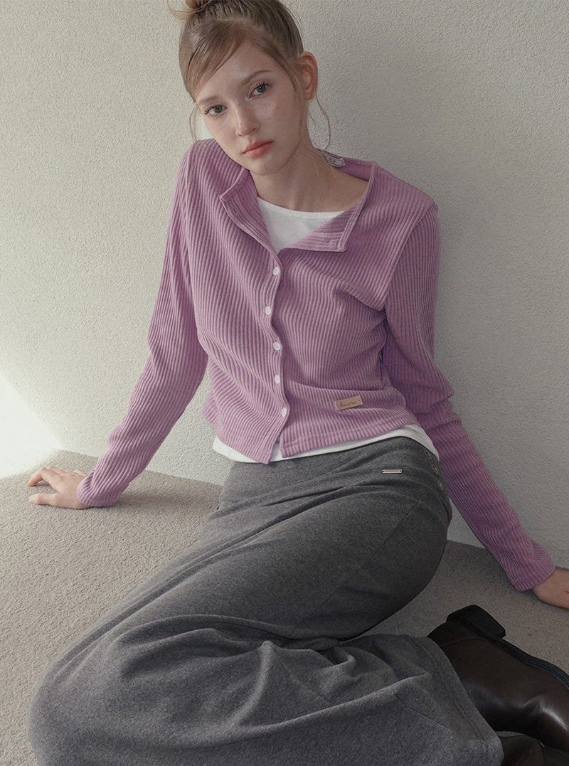 Siren folding eyelet long skirt