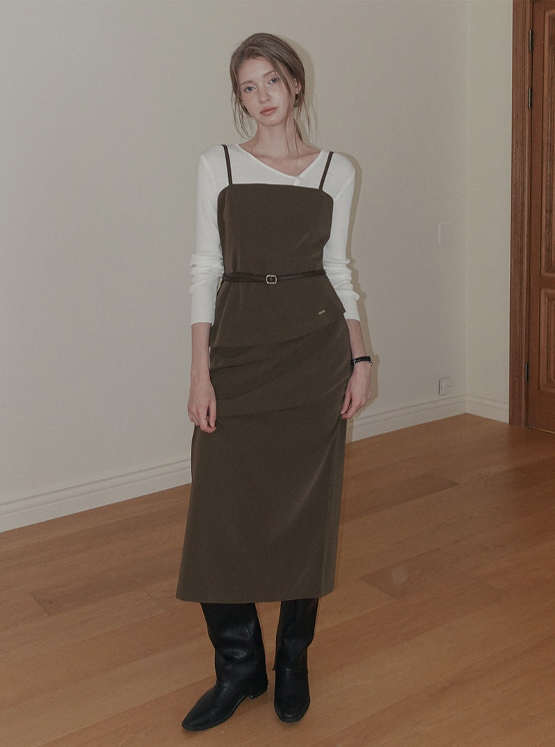 Eltin basic long skirt (belt set)