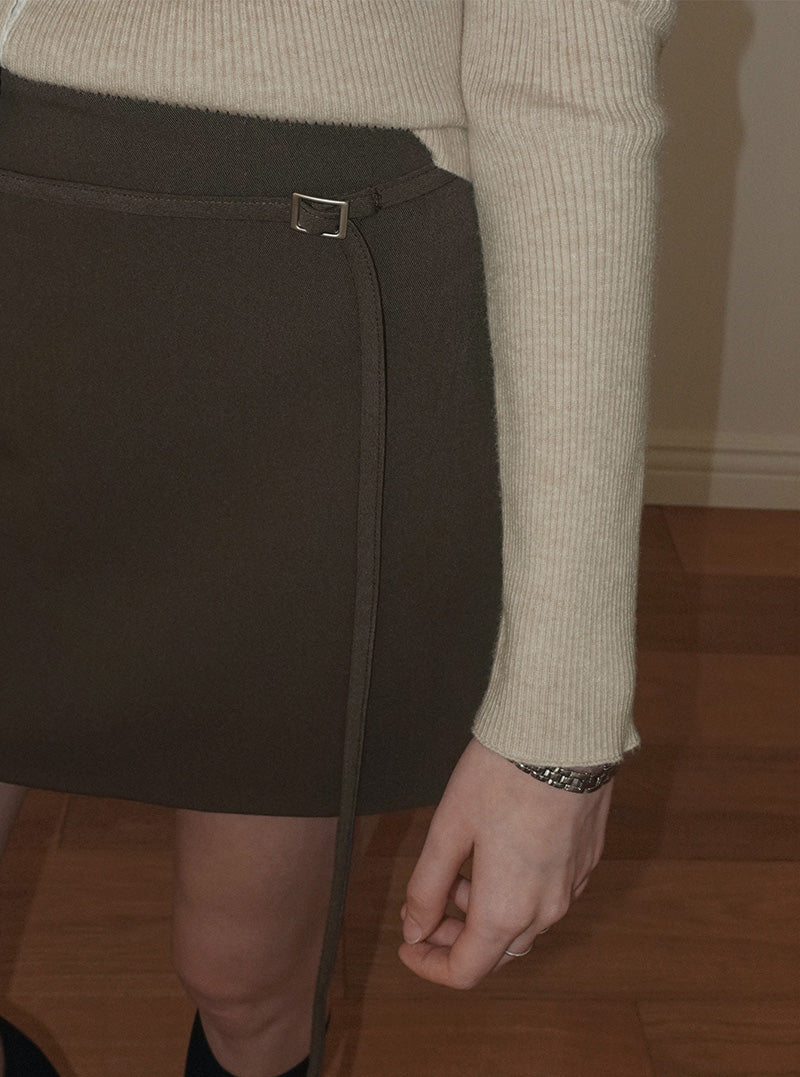 Elt basic belt mini skirt
