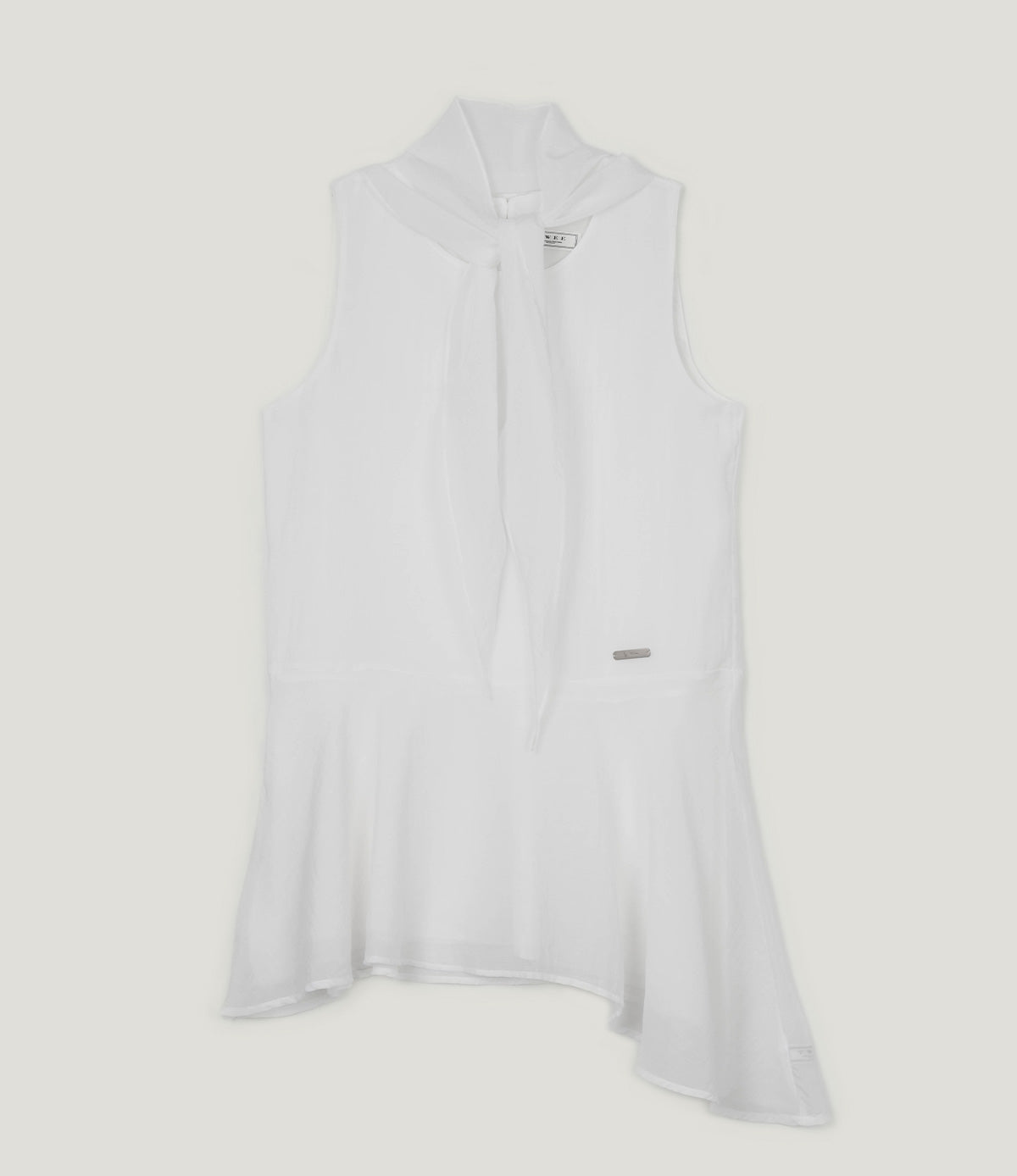 Tiat unbalance frill mini dress (muffler set)