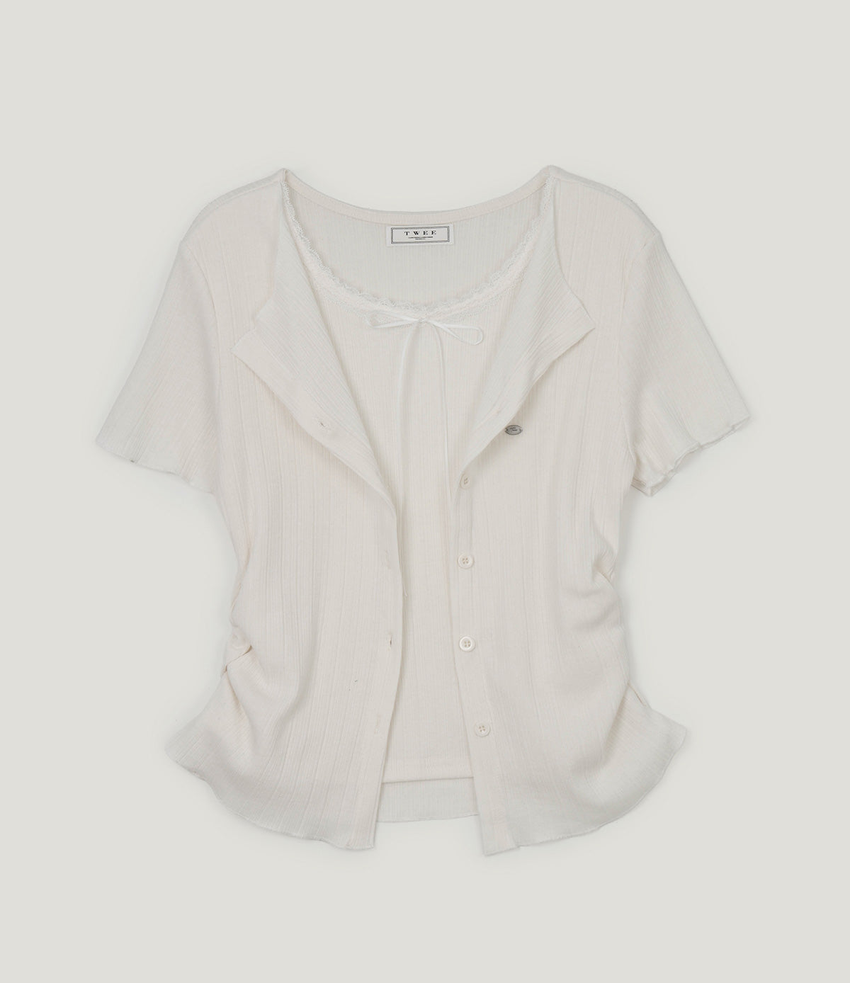 Poiner Layered Ribbed Short-Sleeve T-Shirt