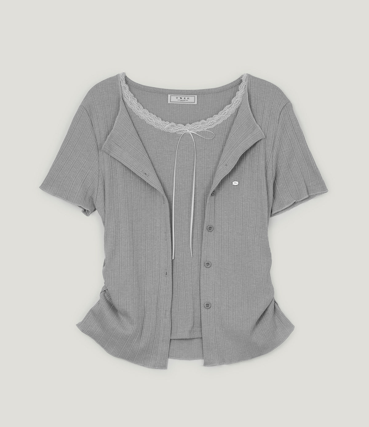 Poiner Layered Ribbed Short-Sleeve T-Shirt