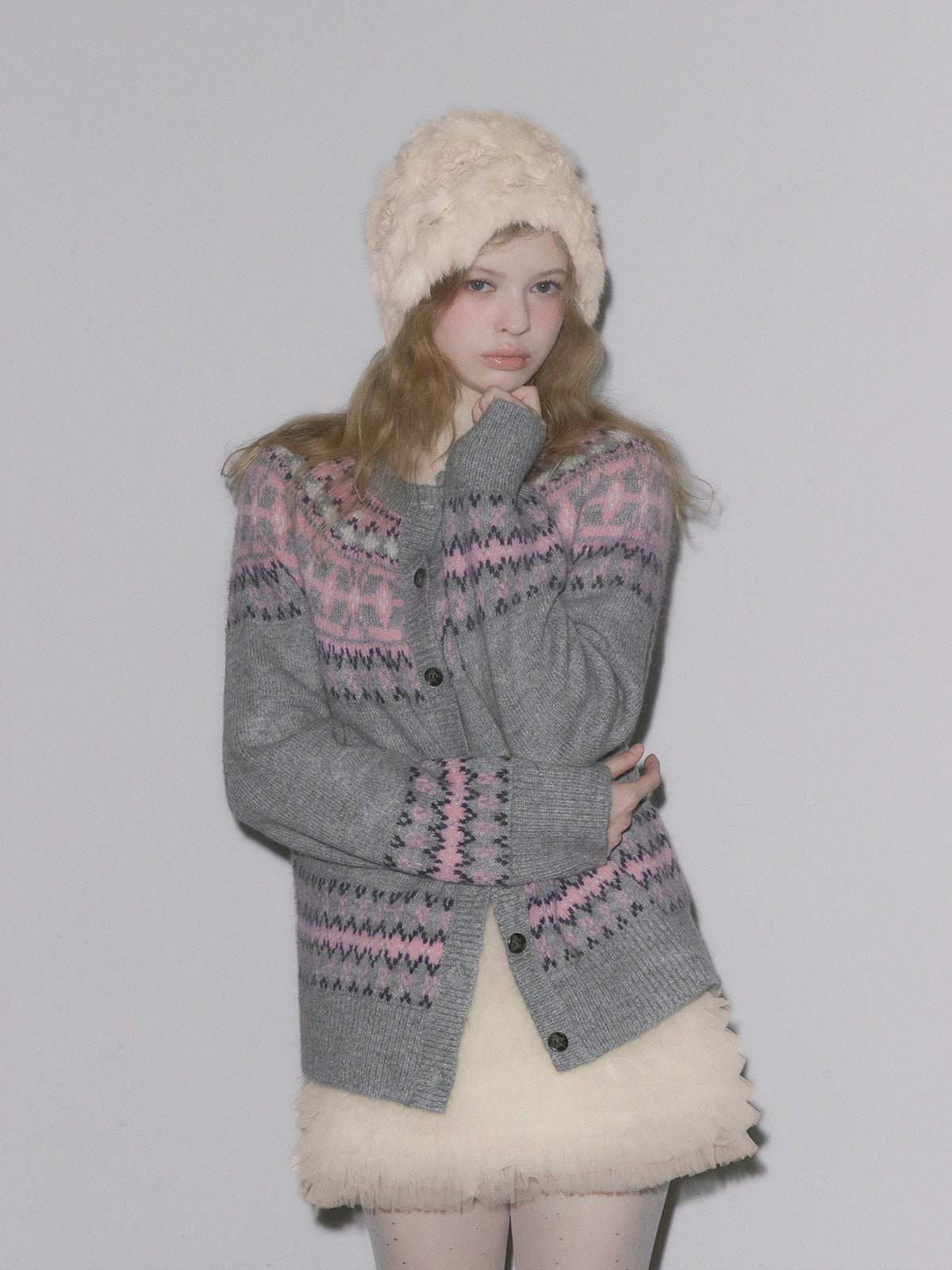 Epin ノルディックニットカーディガン