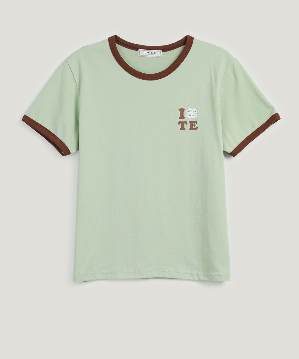 Clover Contrast Ringer T-Shirt