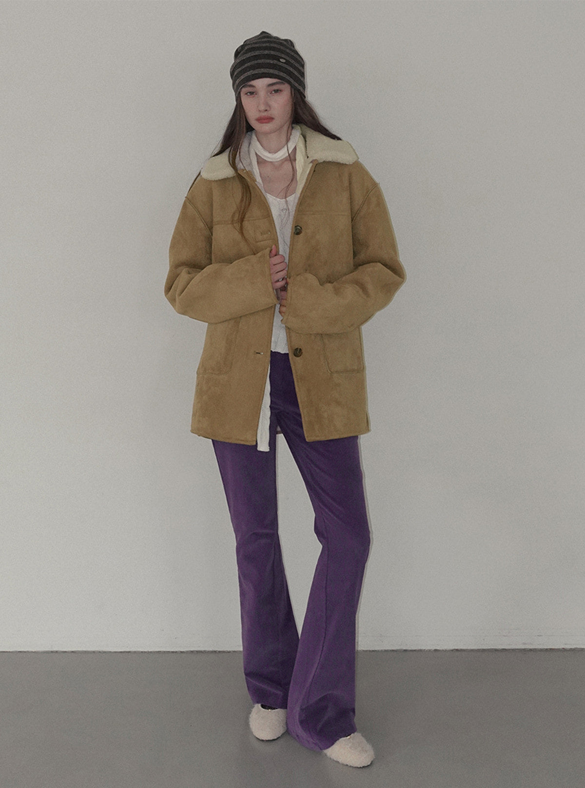 Melto pocket half shearling coat | View 4