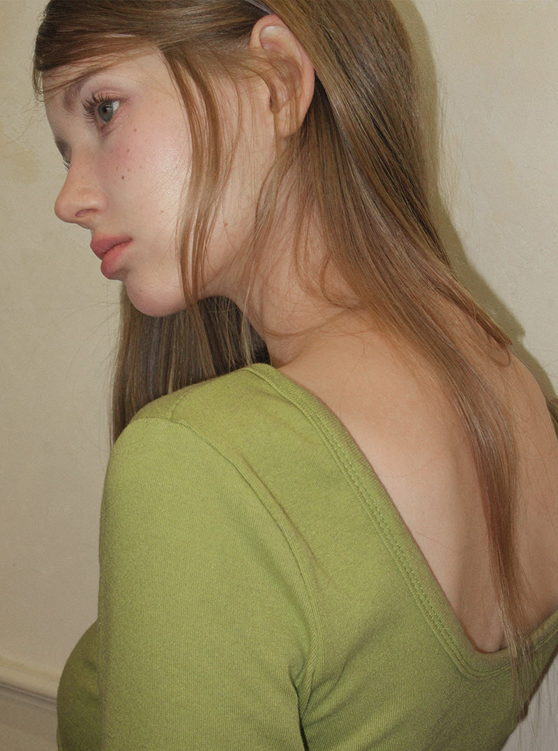 TWEE Relly wrap long sleeve T-shirt | Product styling view 5