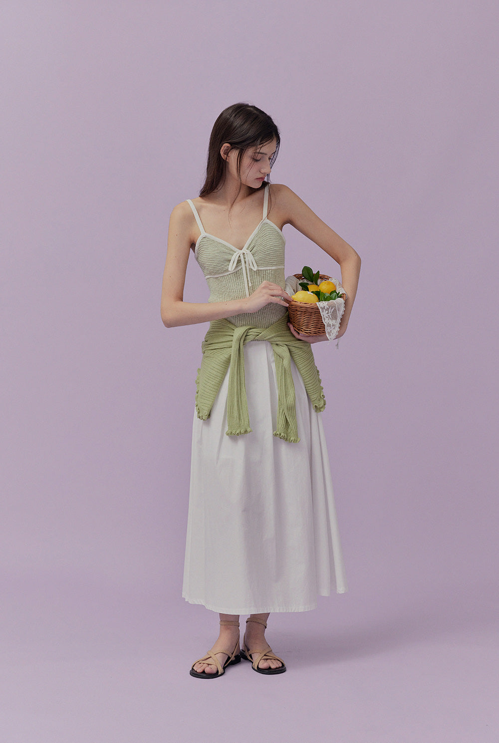 Jichense Ribbon Sleeveless Top