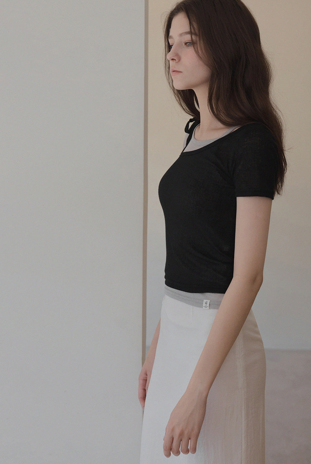 Winb Colorblock Layered Short Sleeve T-Shirt
