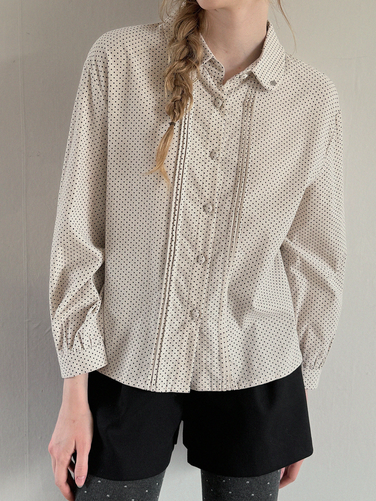 Linzl Dot Pintuck Blouse