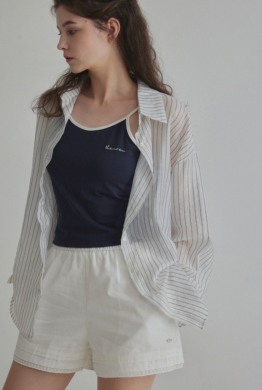 Benrit Oversized Stripe Shirt (with Scrunchie Set)