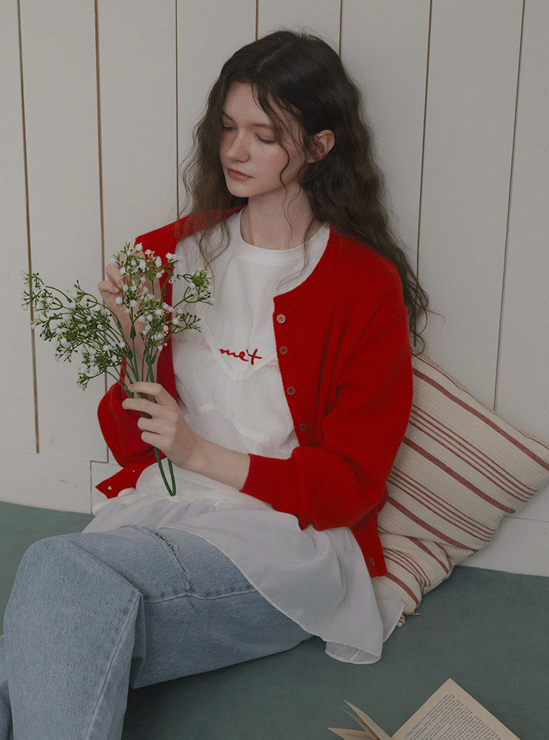 Rozia Round Button Cardigan