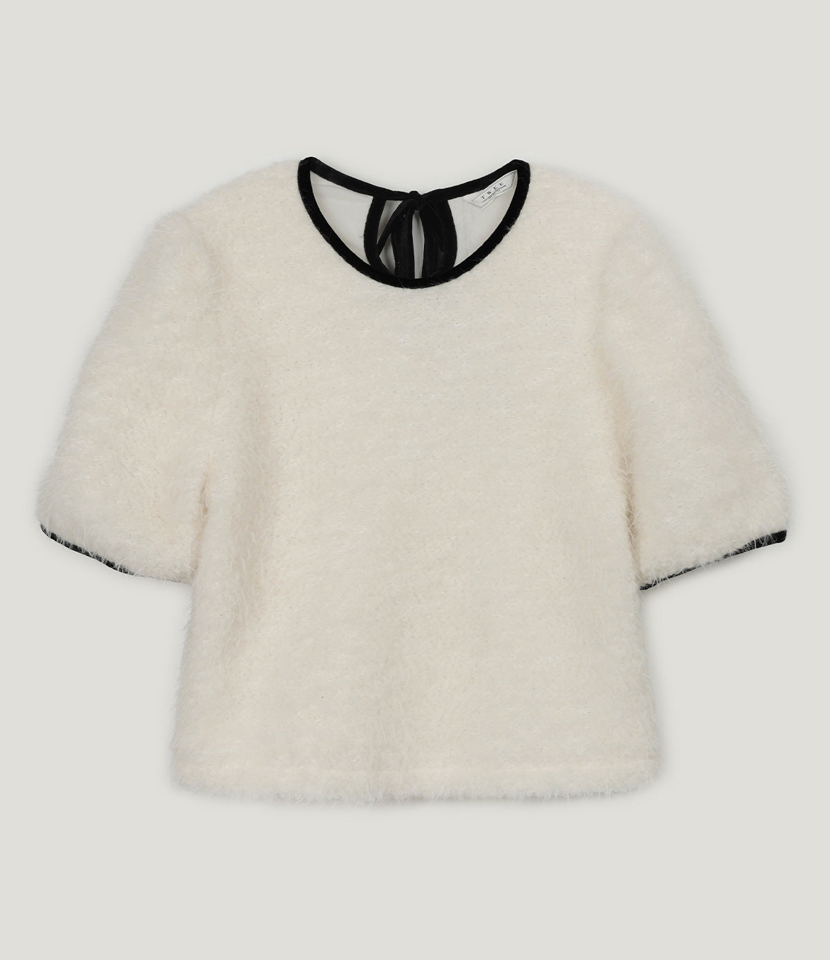 Moco boucle puff short-sleeve blouse