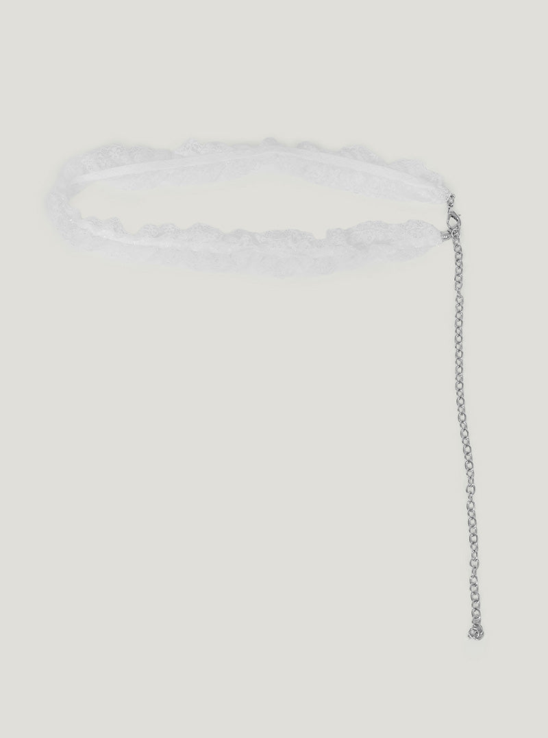 Tiel lace chain belt