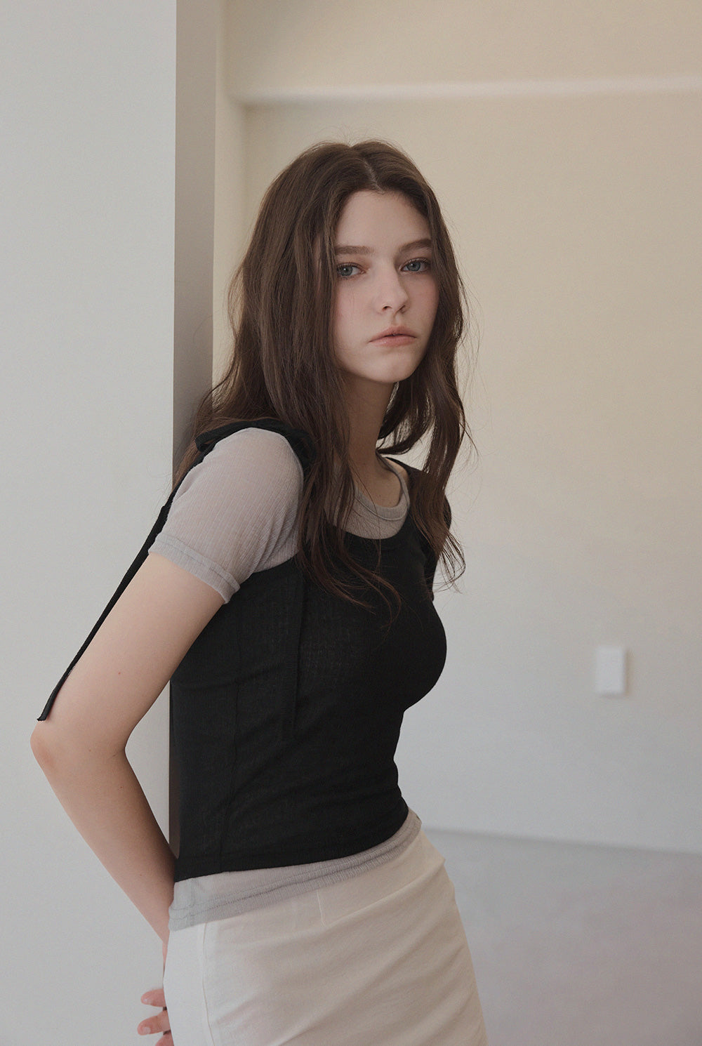 Winb Colorblock Layered Short Sleeve T-Shirt
