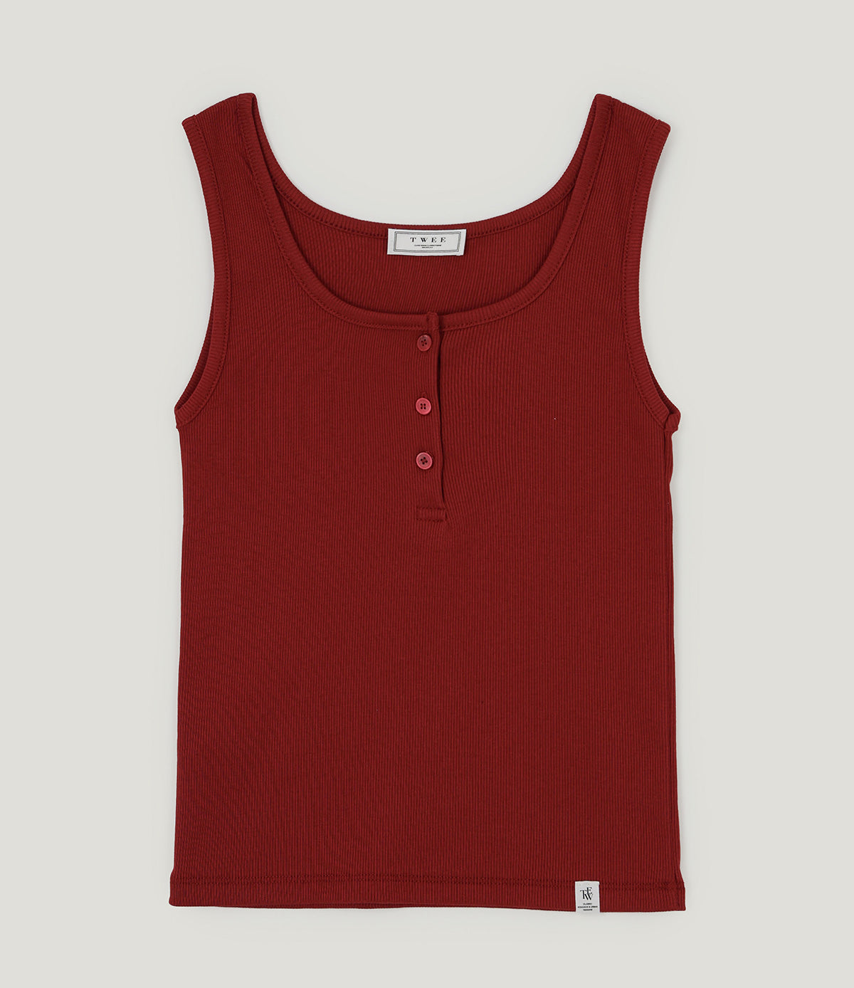 Perkin Ribbed Button Sleeveless Top