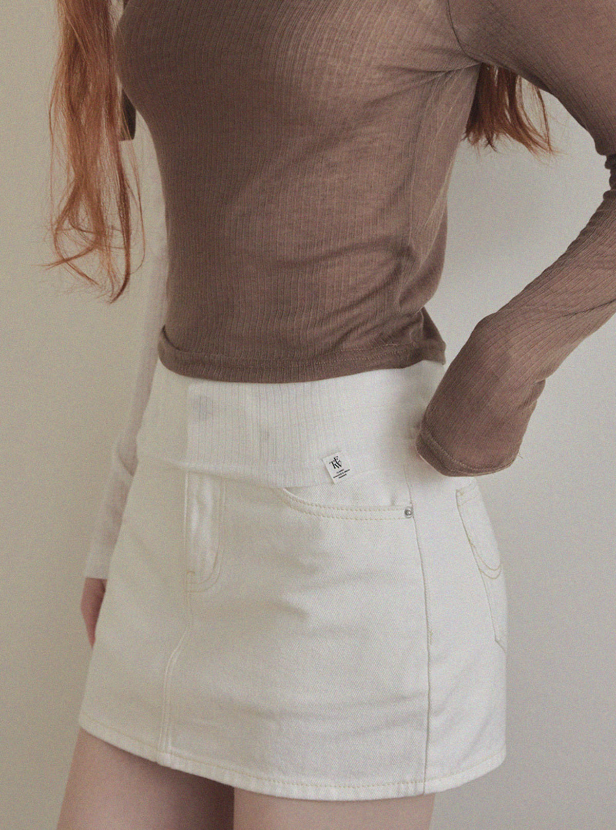 Moti Basic Cotton Low-Rise Skirt