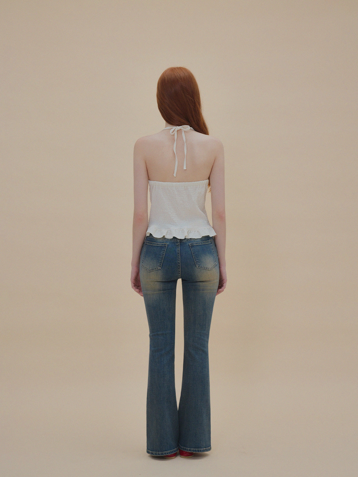 【TWEE】Neun Falten Neckholder-Bustier